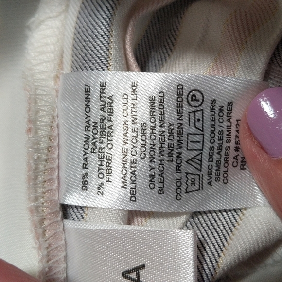 Loft Women's Striped Casual Pants Size XST - Picture 7 of 7